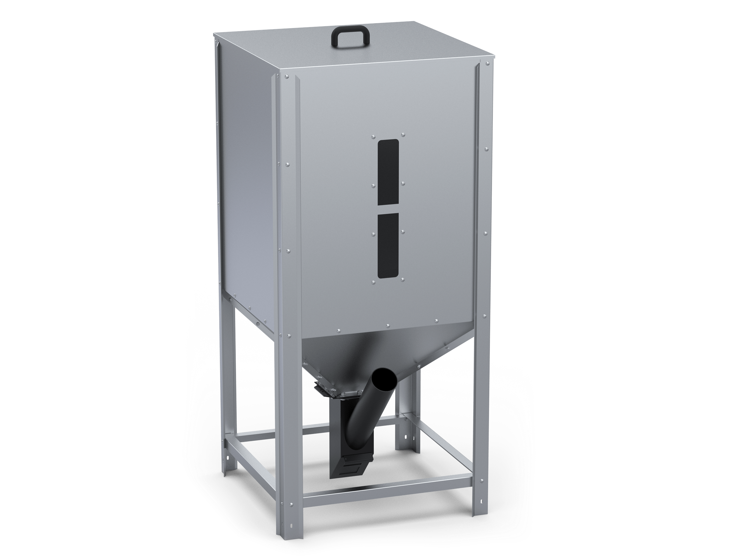 Pellet hopper galvanized: Pellet hopper 295L